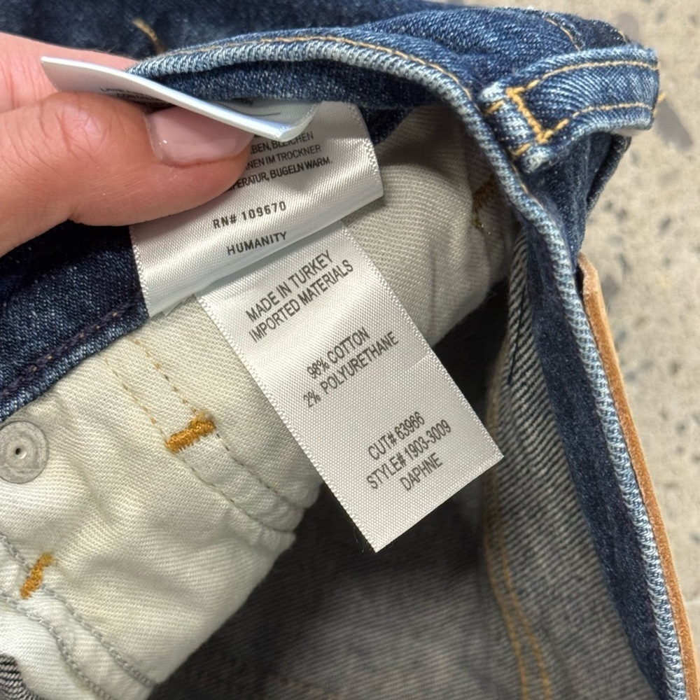 Citizens Of Humanity Daphne Straight Leg Denim Jean - Dark Blue - Size 24 - NWOT - Picture 5 of 11